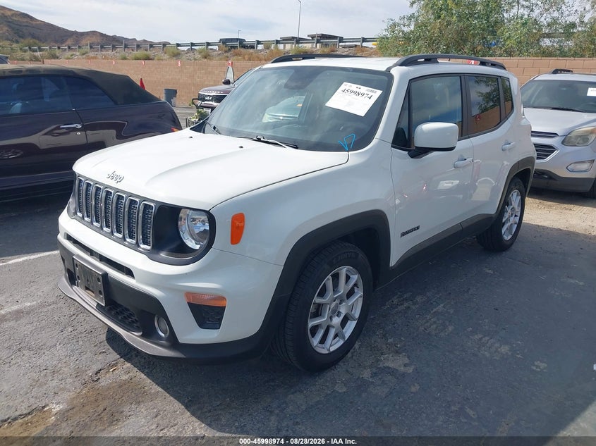 Vin: zacnjabb7lpl40474, lot: 46498319, jeep renegade latitude fwd 20202