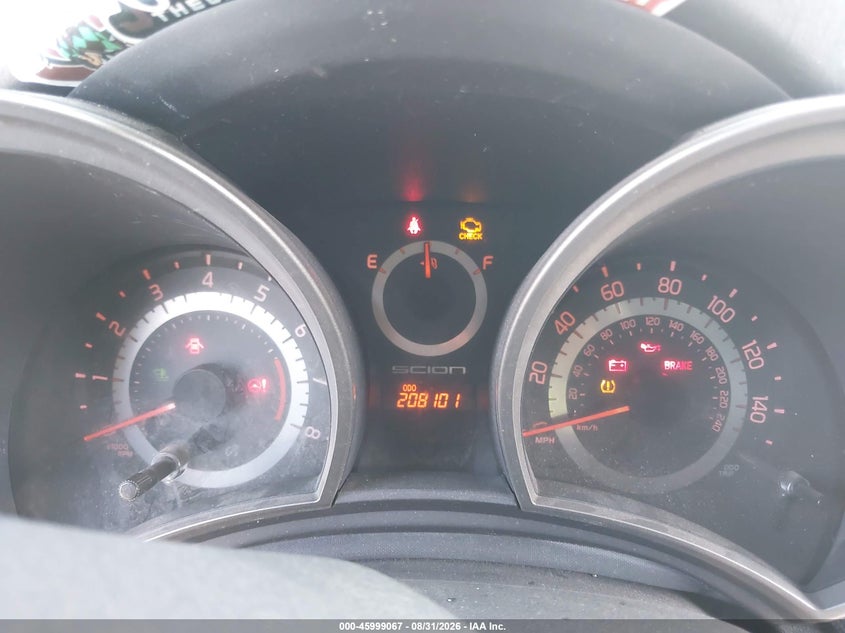 2012 SCION TC COUPE 2.5L I-4 DOHC, VVT, REGULAR , 180HP