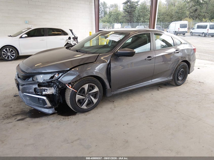 2019 Honda Civic, Front End, IAAI, VIN 19XFC2F65KE213738 — photo 2