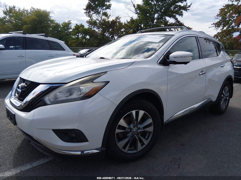 Vin: 5n1az2mh5fn226998, lot: 46499016, nissan murano sl 20152