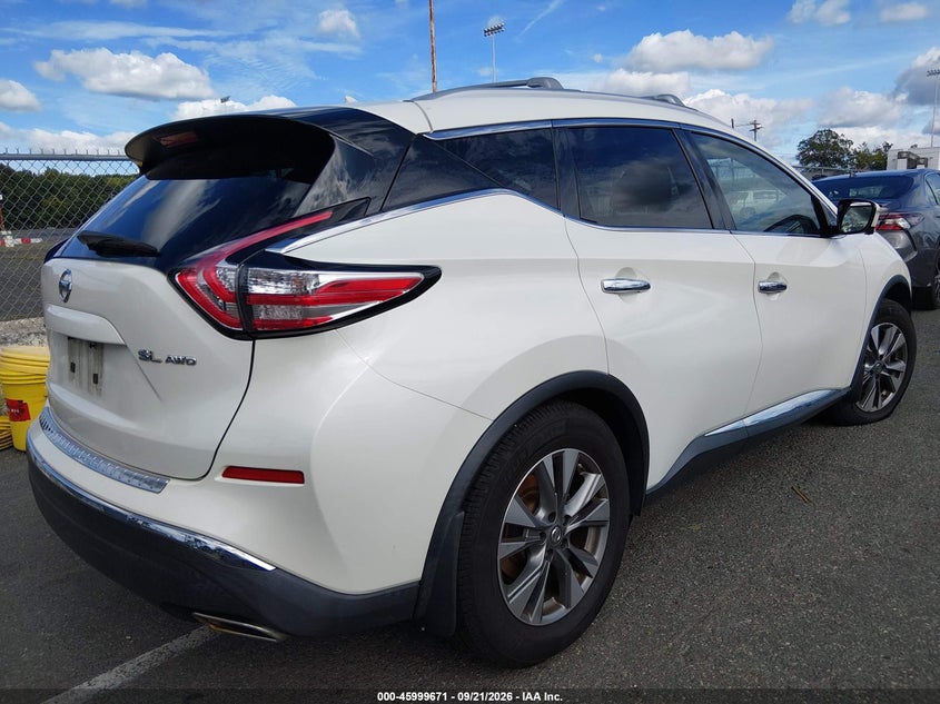 Vin: 5n1az2mh5fn226998, lot: 46499016, nissan murano sl 20154