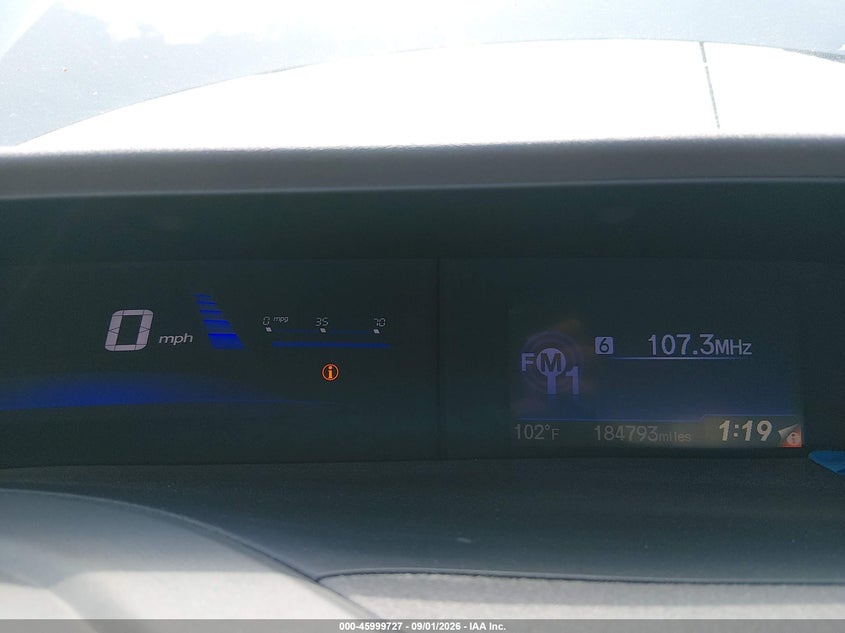 2012 HONDA CIVIC SEDAN 1.8L I-4 VVT, 140HP