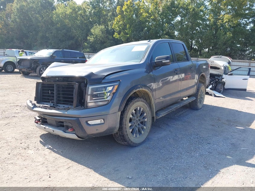 2020 Nissan Titan Platinum Reserve 4X4/ Pro-4X 4X4/ S 4X4/ Sl 4X4/ Sv 4X4, Front End, IAAI, VIN 1N6AA1ED5LN501411 — photo 2