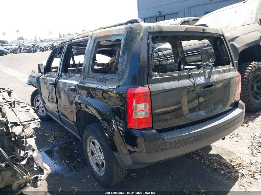 Vin: 1c4njpbb3gd678318, lot: 46499213, jeep patriot sport 20163