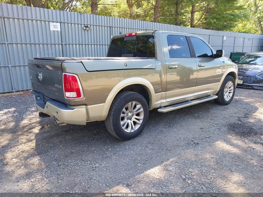 Vin: 1c6rr7pt9ds684490, lot: 46499217, ram 1500 laramie longhorn edition 20134