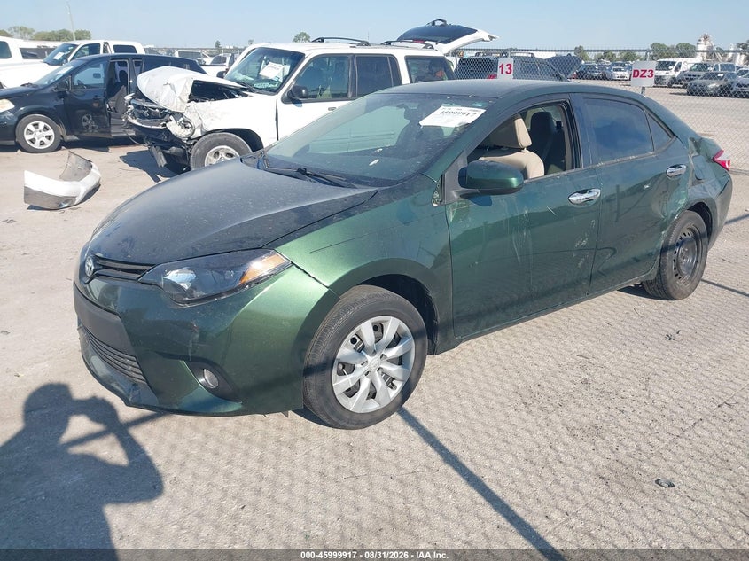 2014 Toyota Corolla, Удар сзади, IAAI, VIN 5YFBURHE2EP069240 — фото 2