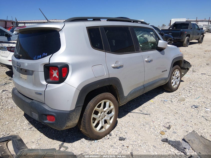 Vin: zaccjbbb8hpe63210, lot: 46499382, jeep renegade latitude 4x4 20174