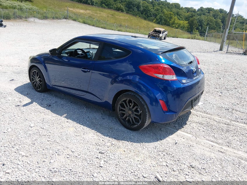 Vin: kmhtc6ad2hu310546, lot: 46499504, hyundai veloster 20173