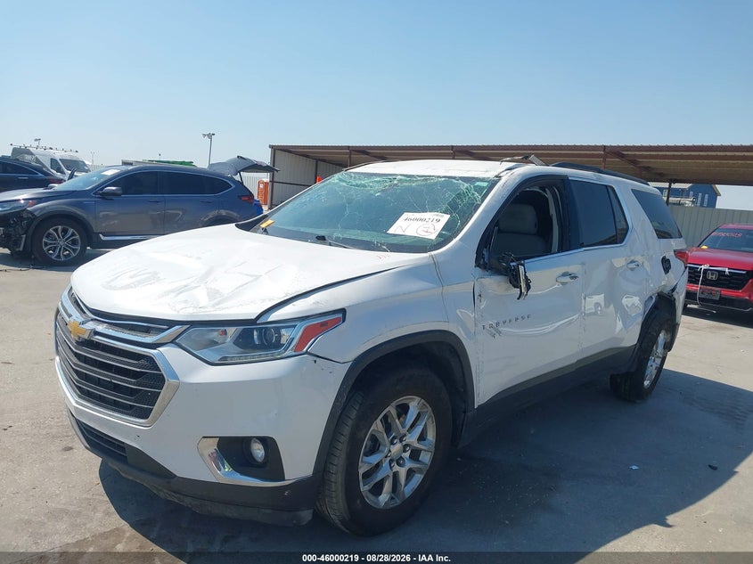2021 Chevrolet Traverse Fwd Lt Cloth, Переворот, IAAI, VIN 1GNERGKW3MJ156661 — фото 2