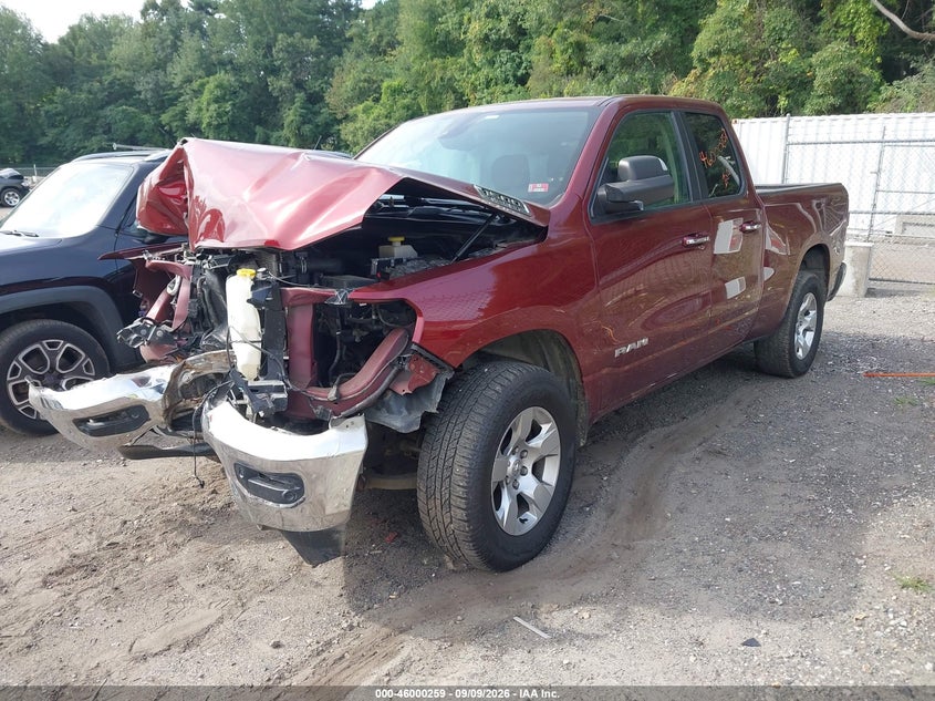 Vin: 1c6srfbt5kn515260, lot: 46499604, ram 1500 big horn/lone star  4x4 6'4 box 20192