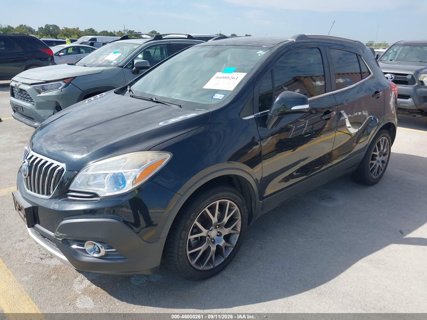 Vin: kl4cj1sm6gb631960, lot: 46499606, buick encore sport touring 20162