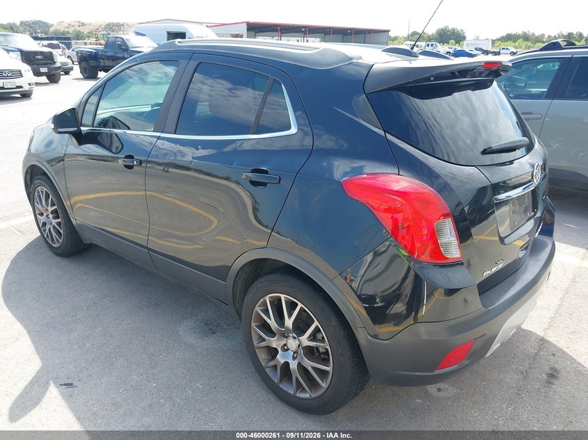 Vin: kl4cj1sm6gb631960, lot: 46499606, buick encore sport touring 20163