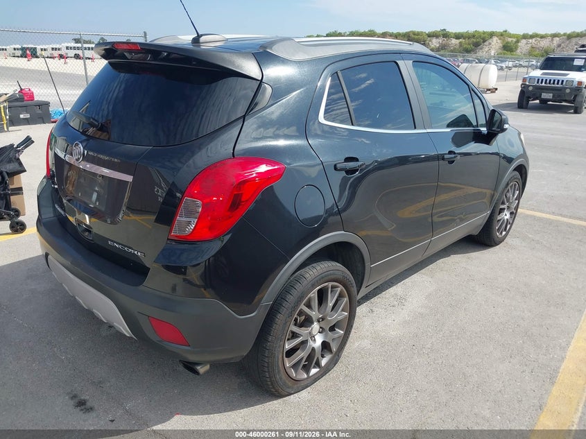 Vin: kl4cj1sm6gb631960, lot: 46499606, buick encore sport touring 20164