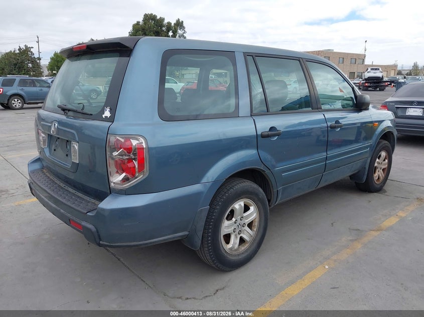 HONDA PILOT 2006 VIN 5FNYF281X6B052157
