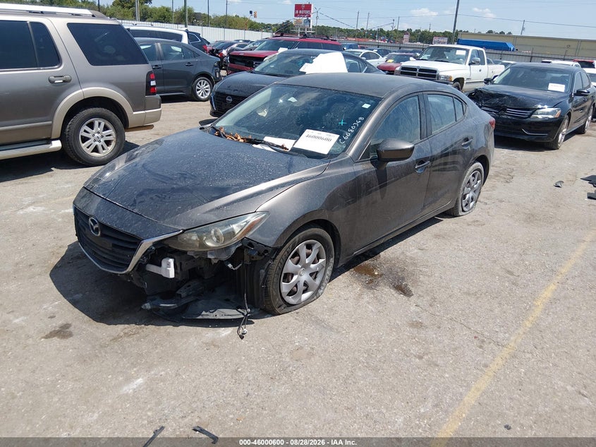 2014 Mazda 3, Перёд и зад, IAAI, VIN JM1BM1U7XE1148765 — фото 2
