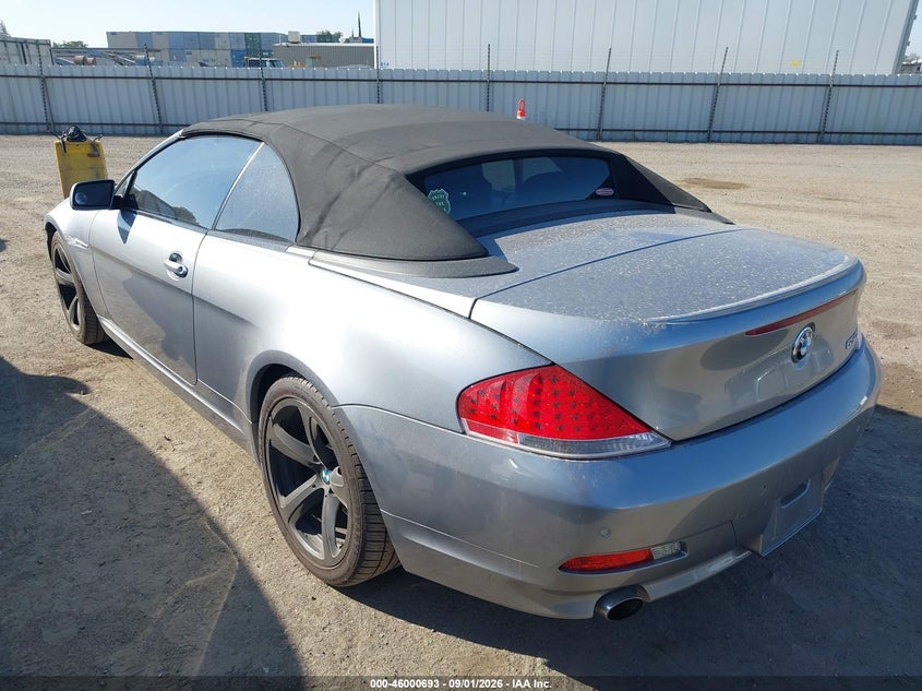 BMW 650I 2007 VIN WBAEK13587CN80990