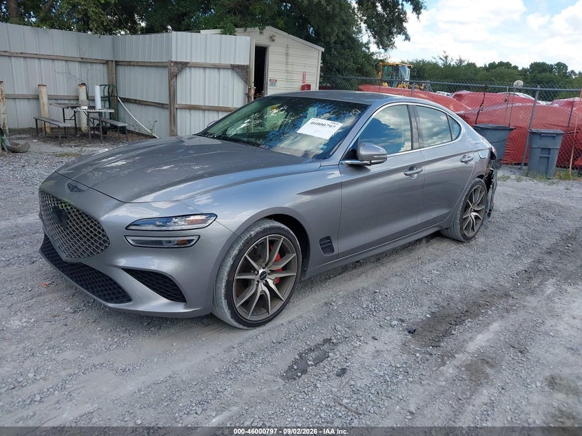 Vin: kmtg34sc1su155383, lot: 46500142, genesis g70 2.5t awd 20252