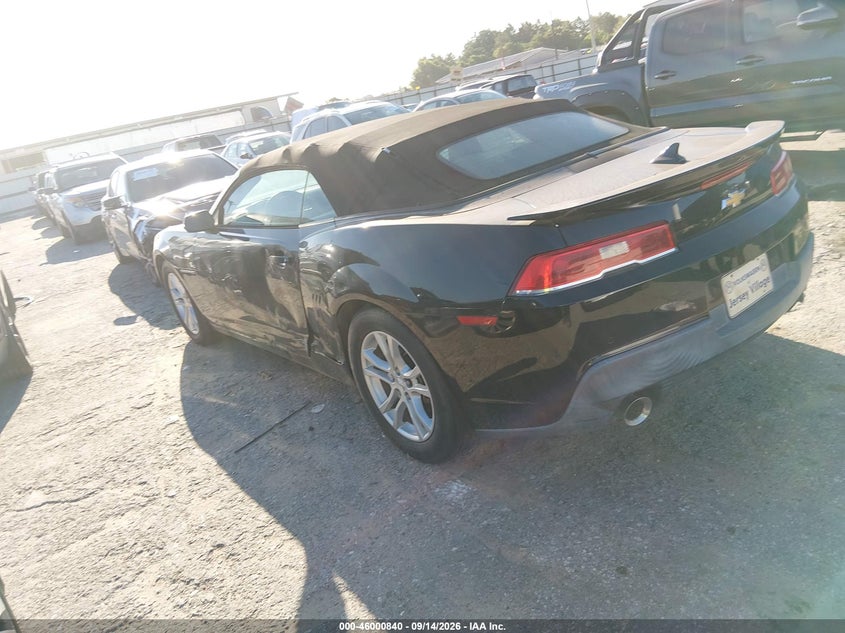 Vin: 2g1fb3d35e9135460, lot: 46500185, chevrolet camaro 1lt 20143