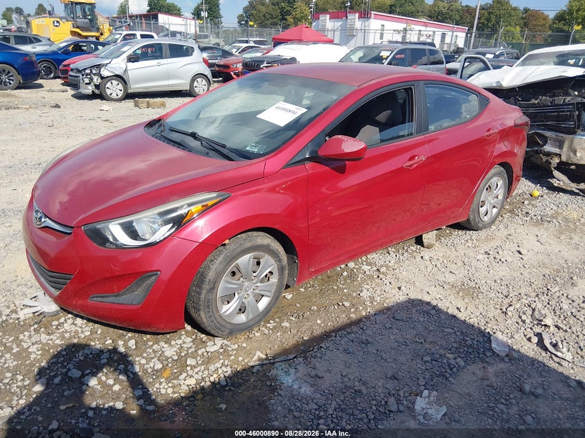 2016 Hyundai Elantra, Механіка, IAAI, VIN KMHDH4AE1GU517575 — фото 2