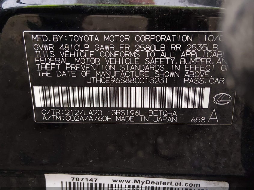 2008 LEXUS GS 350 · Фото 9