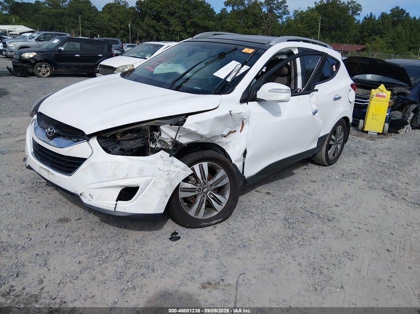 Vin: km8ju3ag4eu907223, lot: 46500581, hyundai tucson limited 20142