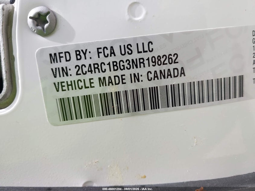 2022 CHRYSLER PACIFICA VAN 3.6L V-6 DOHC, VVT, REGULAR , 287HP