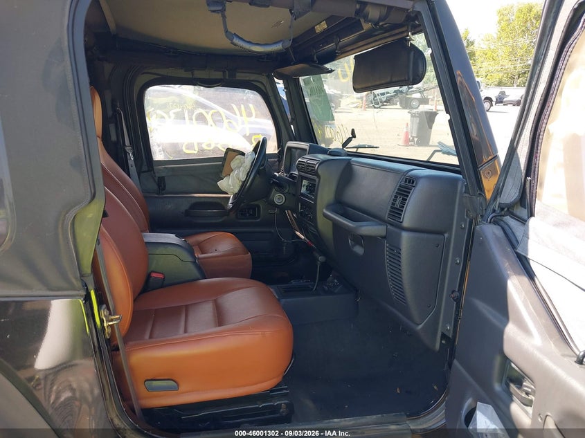 JEEP WRANGLER 2002 VIN 1J4FA39S92P759957
