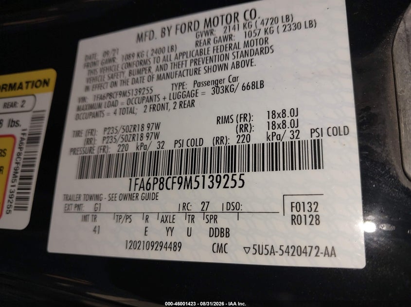 2021 FORD MUSTANG GT PREMIUM FASTBACK · Photo 9