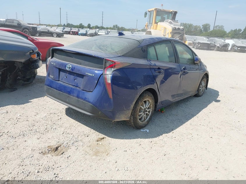 Vin: jtdkbrfu2j3074831, lot: 46501034, toyota prius one 20184