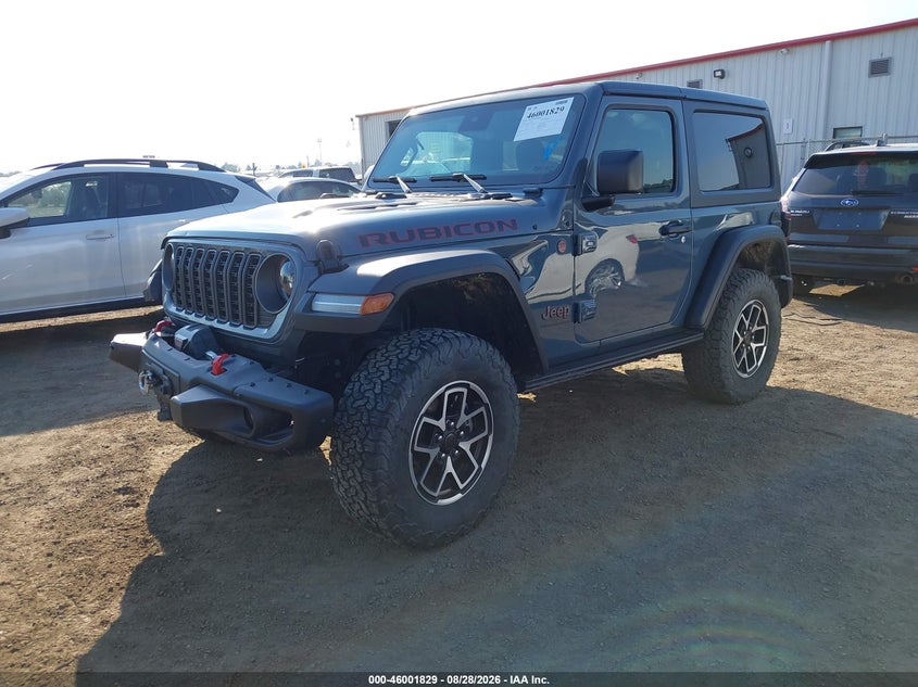 2024 Jeep Wrangler 2-Door Rubicon 4X4, Front End, IAAI, VIN 1C4PJXCG1RW275352 — photo 2