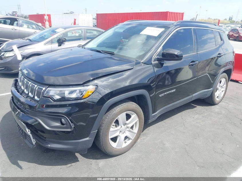 Vin: 3c4njcbb1nt199590, lot: 46501253, jeep compass latitude fwd 20222