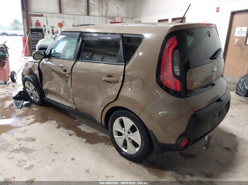 Vin: kndjn2a29g7332232, lot: 46501295, kia soul 20163