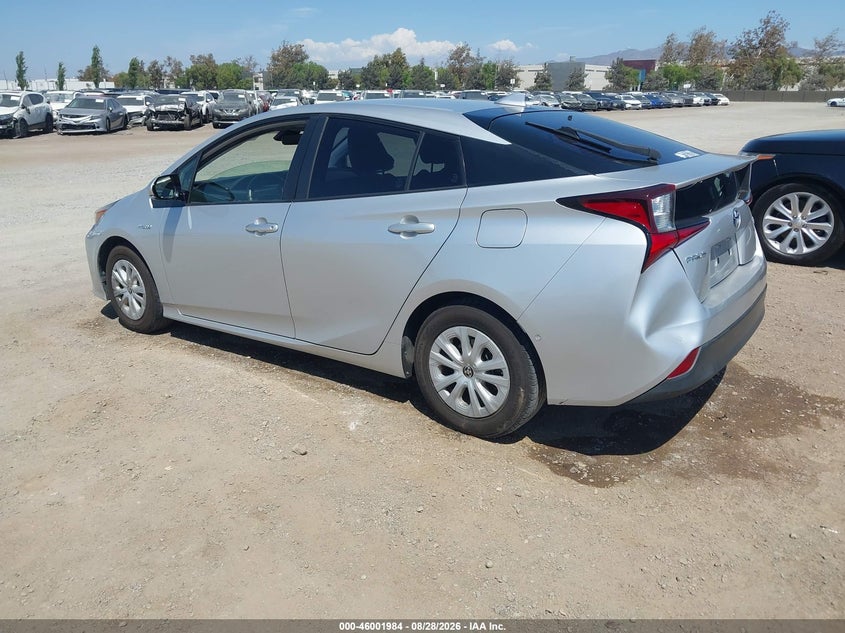 Vin: jtdkarfuxk3094023, lot: 46501329, toyota prius le 20193