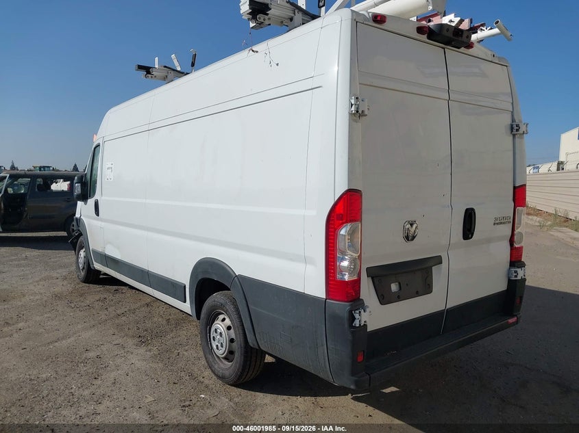 Vin: 3c6mrvjg7pe526182, lot: 46501330, ram promaster 3500 cargo van high roof 159 wb ext 20233
