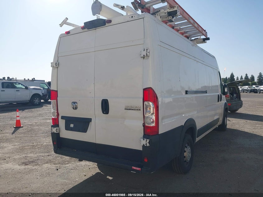 Vin: 3c6mrvjg7pe526182, lot: 46501330, ram promaster 3500 cargo van high roof 159 wb ext 20234