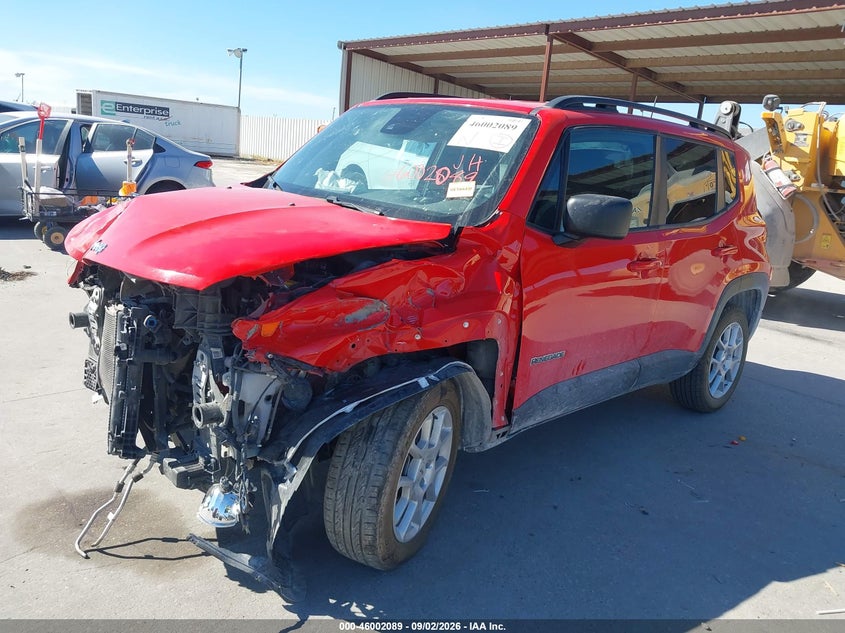Vin: zacnjdb11npn53822, lot: 46501434, jeep renegade latitude 4x4 20222