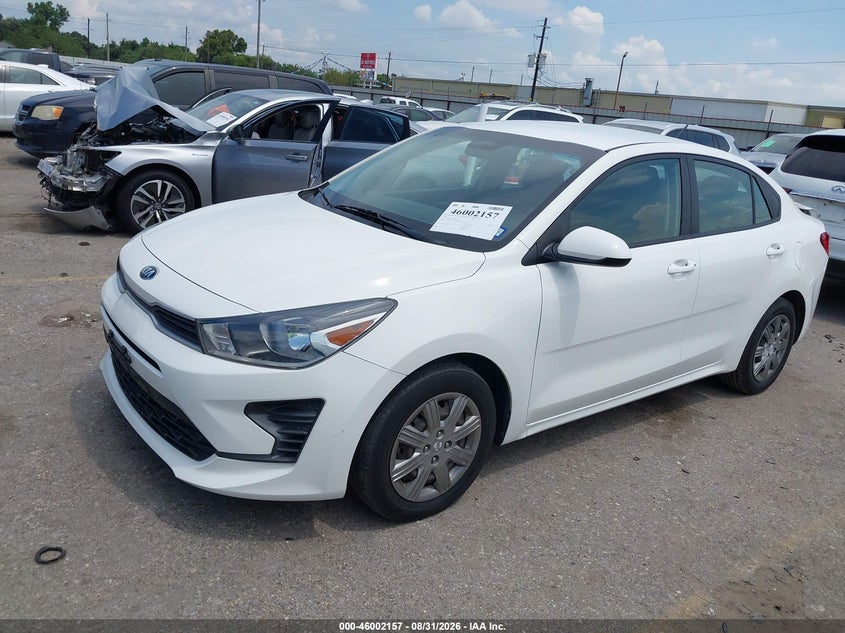 2021 Kia Rio S, Rear, IAAI, VIN 3KPA24AD8ME370813 — photo 2