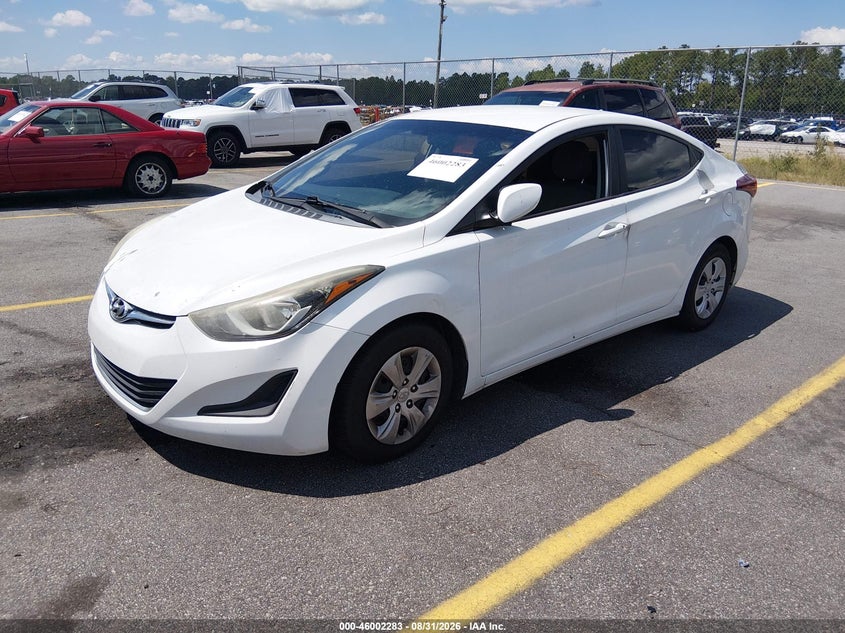 2016 Hyundai Elantra, Normal Wear & Tear, IAAI, VIN 5NPDH4AE1GH792037 — photo 2