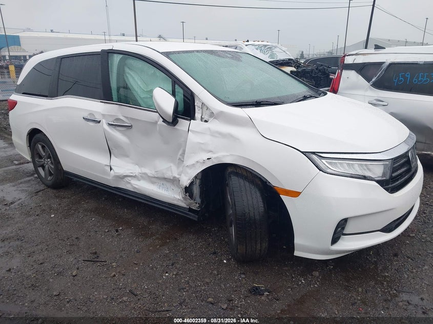 Vin: 5fnrl6h59pb077026, lot: 46501704, honda odyssey ex 20231