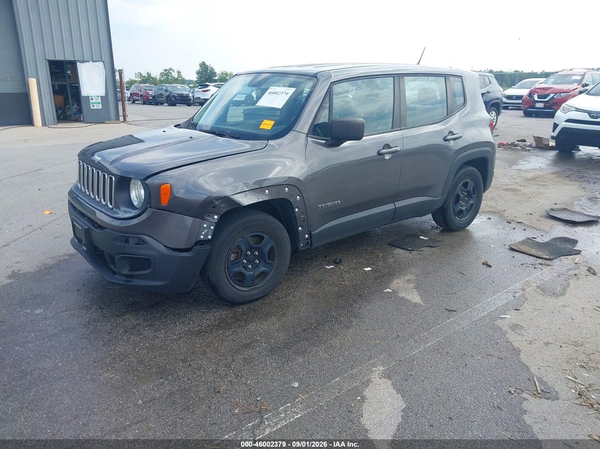 Vin: zaccjaab2hpg16949, lot: 46501724, jeep renegade sport fwd 20172