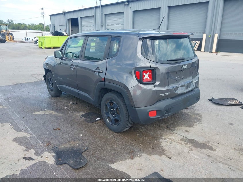 Vin: zaccjaab2hpg16949, lot: 46501724, jeep renegade sport fwd 20173