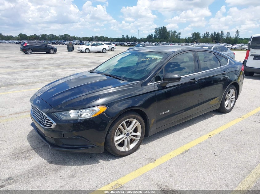 Vin: 3fa6p0lu2jr210529, lot: 46501739, ford fusion se hybrid 20182