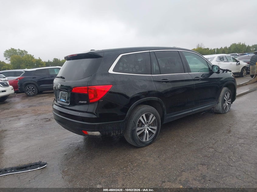 Vin: 5fnyf6h59gb064490, lot: 46501773, honda pilot ex-l 20164