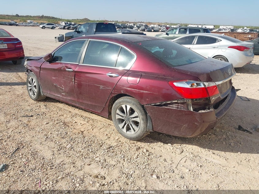 Vin: 1hgcr2f34da109319, lot: 46501926, honda accord lx 20133