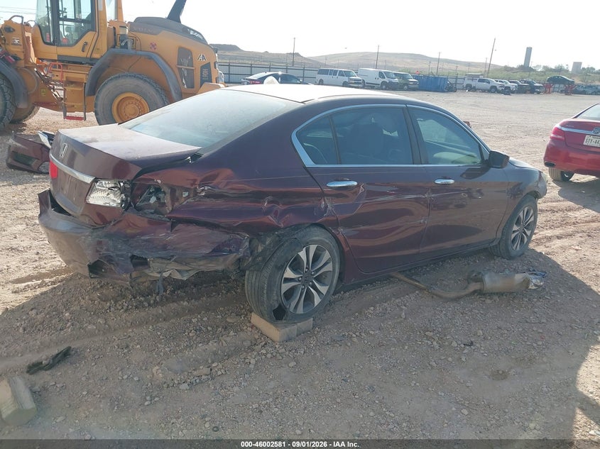 Vin: 1hgcr2f34da109319, lot: 46501926, honda accord lx 20134