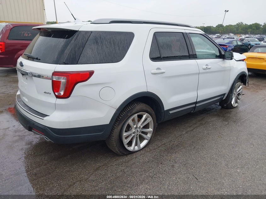 Vin: 1fm5k8d89jgb27980, lot: 46502180, ford explorer xlt 20184