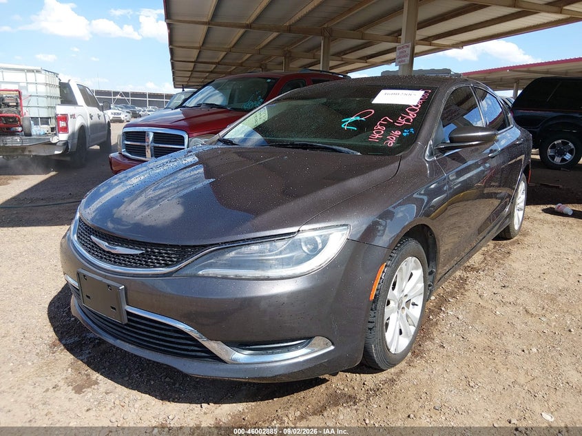 Vin: 1c3cccab9gn140877, lot: 46502230, chrysler 200 limited 20162