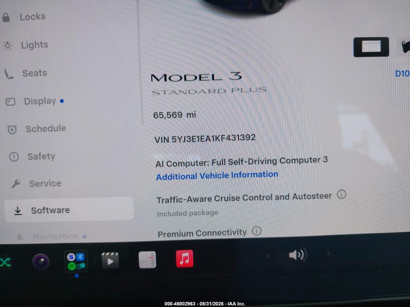 2019 TESLA MODEL 3 SEDAN ELECTRIC