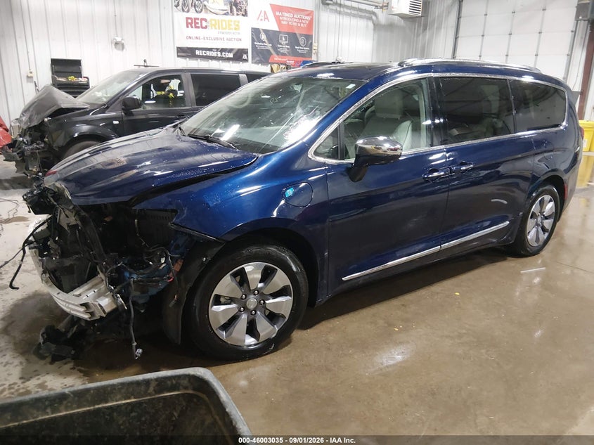 Vin: 2c4rc1n7xkr616906, lot: 46502380, chrysler pacifica hybrid limited 20192
