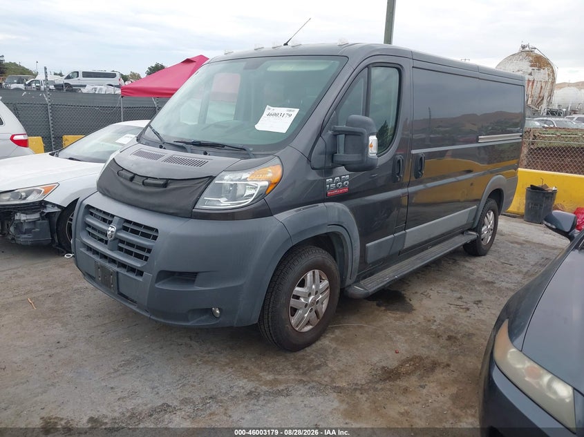Vin: 3c6trvad6fe508384, lot: 46502524, ram promaster 1500 low roof 20152